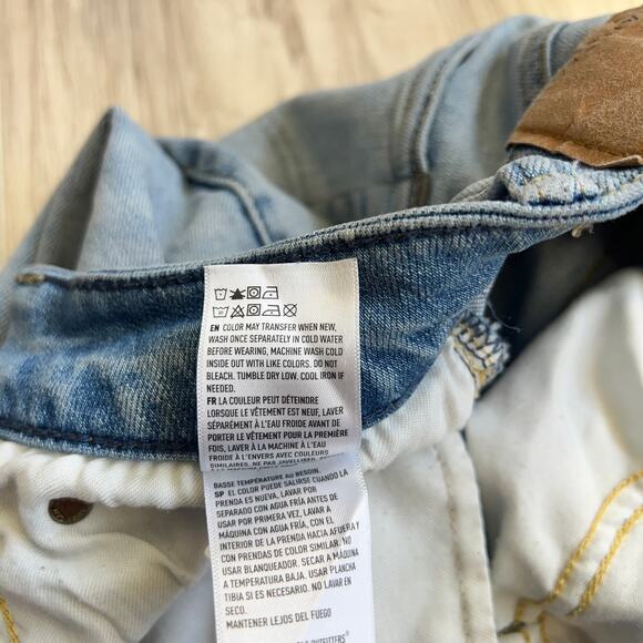 American Eagle Next Level Stretch Skinny Distressed Blue Jeans Size W28 L28 - Picture 10 of 12